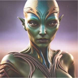 E.J. Goldene Prinzessin Zenafurr aus Andromeda Vin Aufkleber