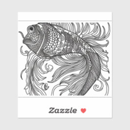 E.J. Goldfisch Entfernbarer Vinyl Aufkleber