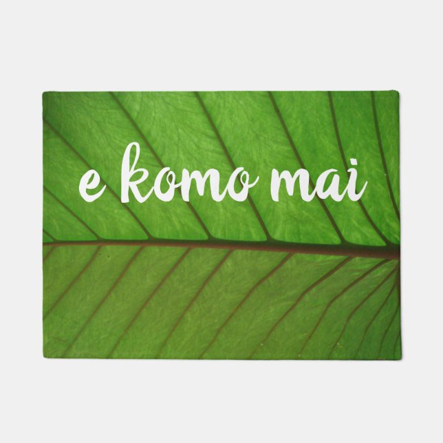 e komo MAI - Blatt Fußmatte (Vorderseite)