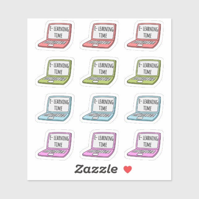 E-Learning Home Schooling Reminder Notebook-Planer Aufkleber (Blatt)