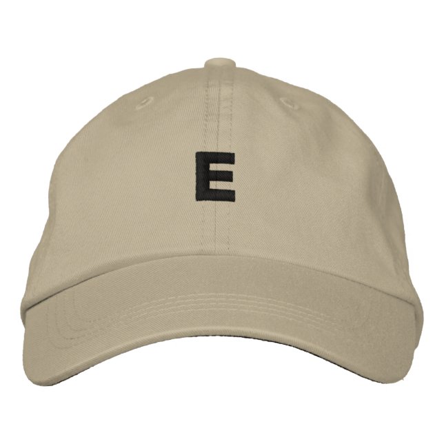 E - Letter Monogram Atemberaubend Handsome Adorabl Bestickte Baseballkappe (Vorderseite)