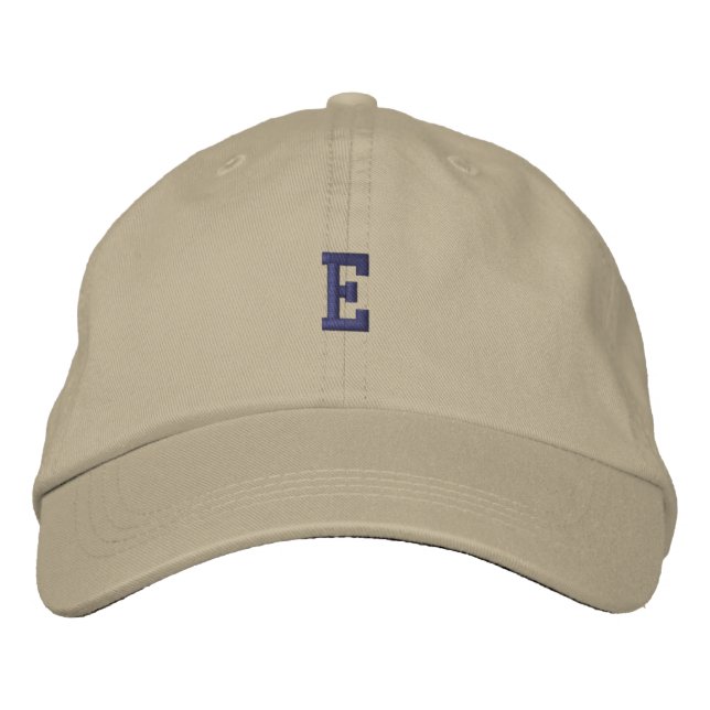 E Letter Symbol Monogram bestickt Bestickte Baseballkappe (Vorderseite)