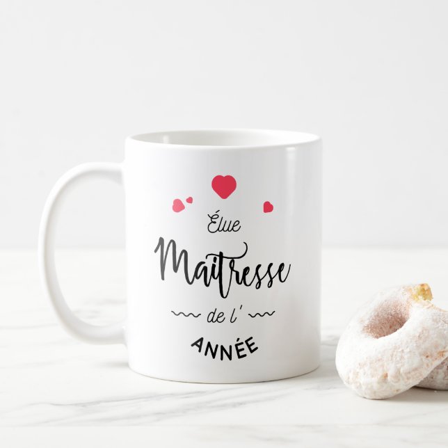Éluemaîtresse des Jahres Kaffeetasse (Mit Donut)