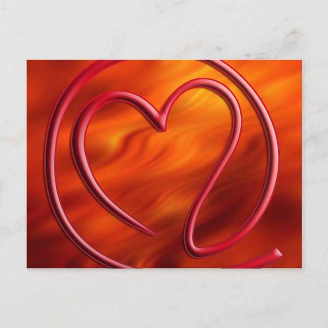 e m i l l 4 y u u | Feuer rot Postkarte (Vorderseite)