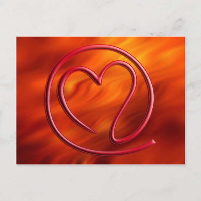 e m i l l 4 y u u | Feuer rot Postkarte (Vorderseite)