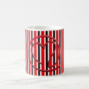e m i l l 4 y u u Rote Streifen Kaffeetasse