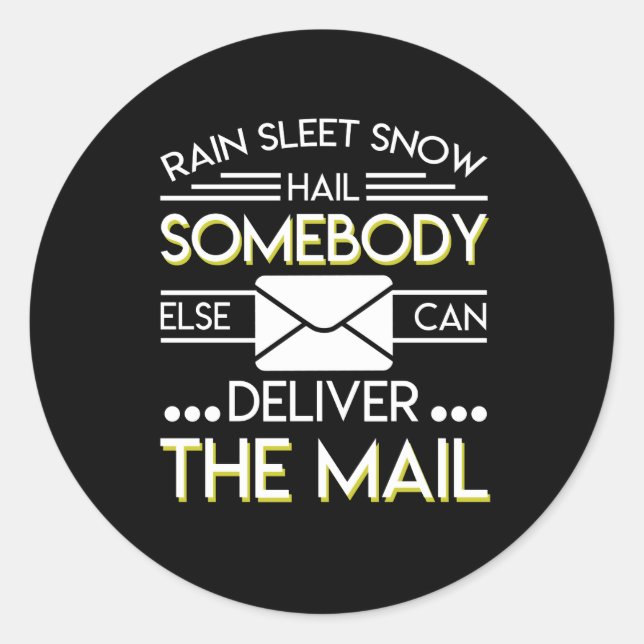 E-Mail an den Postboten Runder Aufkleber (Vorderseite)