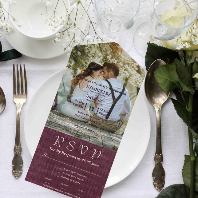 E-Mail auf der Website "Grosses Foto Burgundy Diam All In One Einladung (Von Creator hochgeladen)