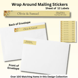 E-Mail-Aufkleber, Yellow Gold Blume Suite
