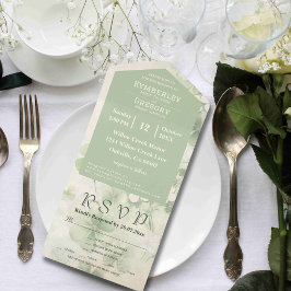 E-Mail für botanische Vierblättriges Kleeblatt grü All In One Einladung