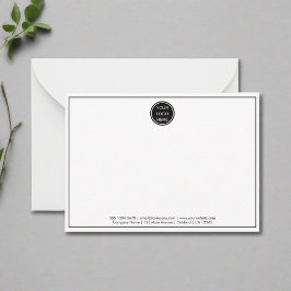 E-Mail mit dem Logo der Firma "Simple Black Border Mitteilungskarte