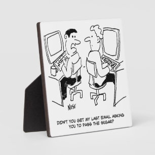 E-Mails von Computeroperatoren, die Zucker anforde Fotoplatte