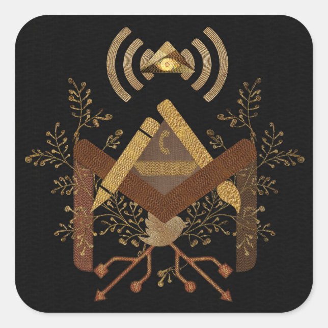 e-Mason 2014 Quadratischer Aufkleber (Vorderseite)