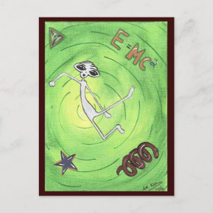 E MC2 Alien Postkarte