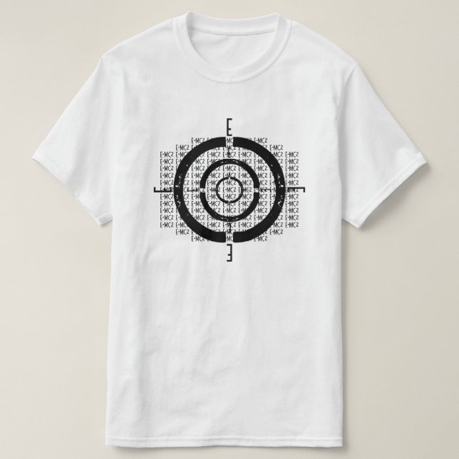E=MC2 Compass Riddle Es gibt schwarz-weiß T-Shirt (Design vorne)
