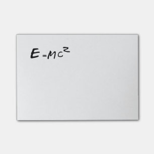 E=MC2 E entspricht Lux quadriert Post-it Klebezettel