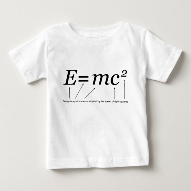E=MC2 Einsteins Relativitätstheorie Baby T-shirt (Vorderseite)