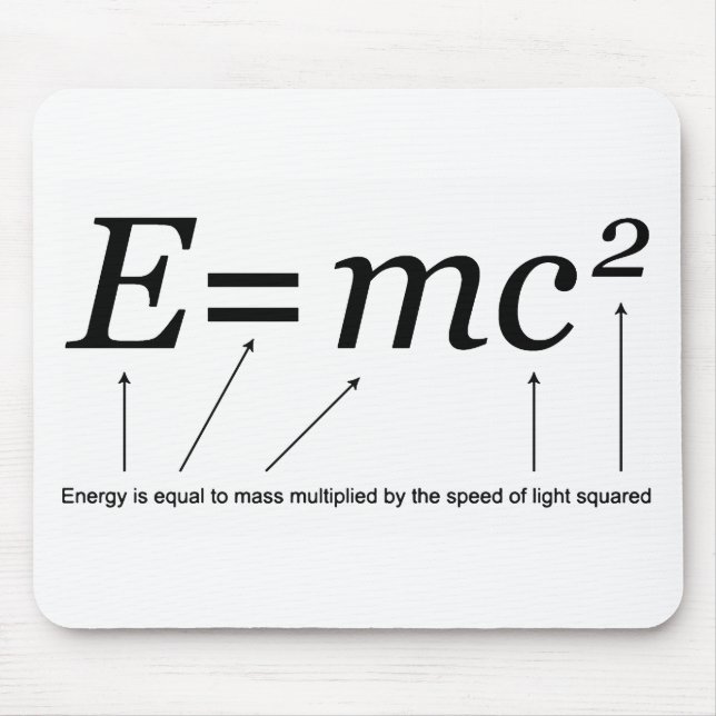 E=MC2 Einsteins Relativitätstheorie Mousepad (Vorne)
