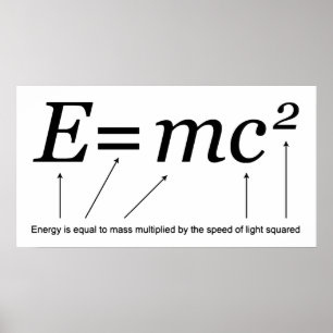 E=MC2 Einsteins Relativitätstheorie Poster