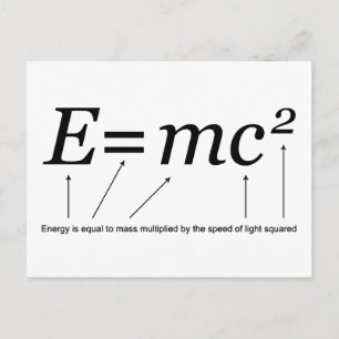 E=MC2 Einsteins Relativitätstheorie Postkarte