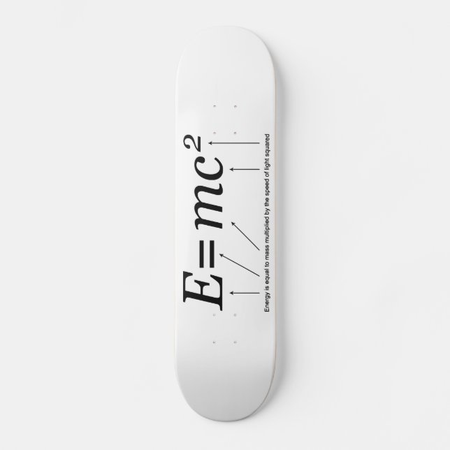 E=MC2 Einsteins Relativitätstheorie Skateboard (Vorderseite)