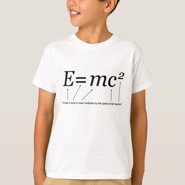 E=MC2 Einsteins Relativitätstheorie T-Shirt (Vorderseite)