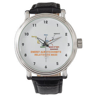E=mc^2 Energie zeigt immer eine relative Masse an Armbanduhr