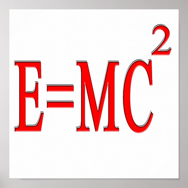E=MC 2 (rot) Poster (Vorne)