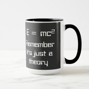 E=mc ². Einsteins Theorie der Relativität auf Tasse