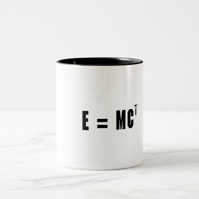 E=MC Hammer! Zweifarbige Tasse (Mittel)