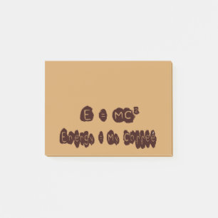 E=MC-Kaffee Post-it Klebezettel