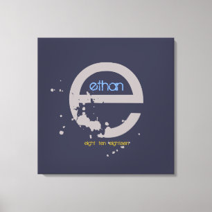 E Monogram erste Bar Bat Mitzvah Sign-In-Board Leinwanddruck