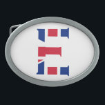 E Monogram überlagert sich auf der Flagge der Unio Ovale Gürtelschnalle<br><div class="desc">E Monogram überlagerte sich auf Union Jack Flag Belt Buckle Design © Trinkets and Things 2017 - AHP Design. Alle Rechte vorbehalten. 030417</div>