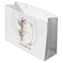 E Monogramm Floral Personalisiert