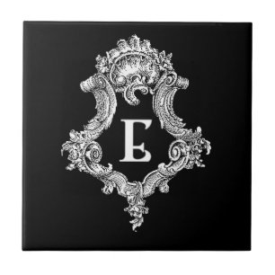E Monogramm Initiale Fliese