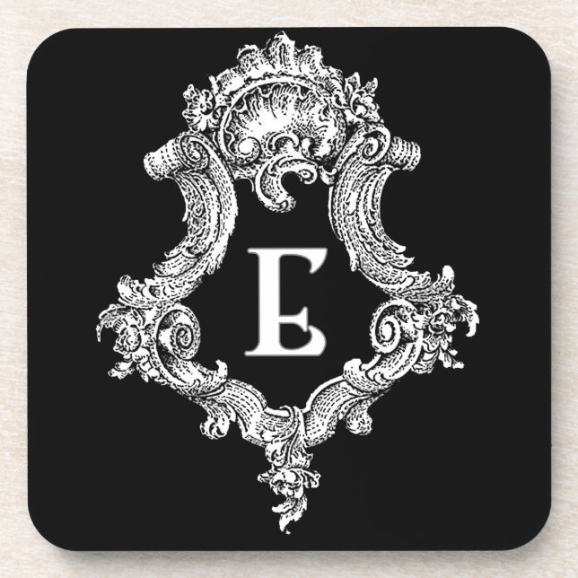 E Monogramm Untersetzer (Vorderseite)
