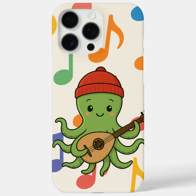 e: Niedlicher grüner Oktopus mit Red Hat Oud spiel Case-Mate iPhone Hülle (Rückseite)