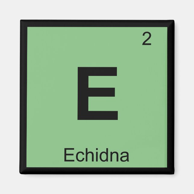 E - Periodisches Symbol für die griechische Chemie Magnet (Vorne)