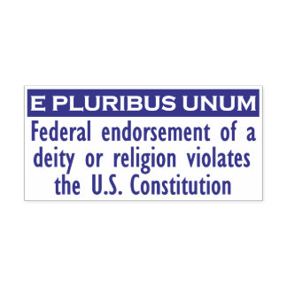 E PLURIBUS UNUM Briefmarke - Lila/XL Permastempel