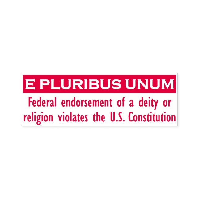 E PLURIBUS UNUM Briefmarke - rot/groß Permastempel (Design)
