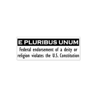 E PLURIBUS UNUM Briefmarke - Schwarz/Klein Permastempel