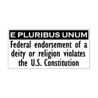E PLURIBUS UNUM Briefmarke - Schwarz/XL