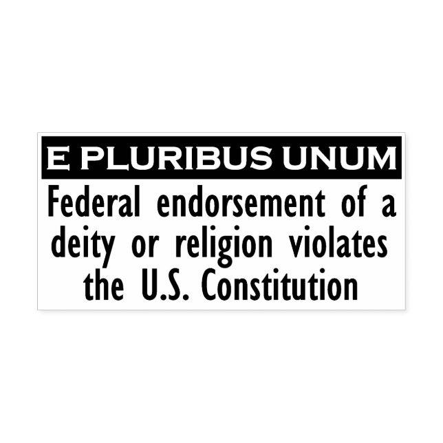E PLURIBUS UNUM Briefmarke - Schwarz/XL Permastempel (Design)