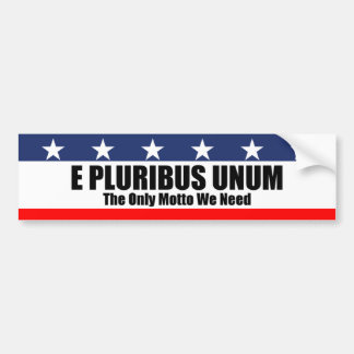 E Pluribus Unum bumper sticker Autoaufkleber
