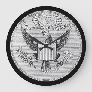 E Pluribus Unum Clock Große Wanduhr