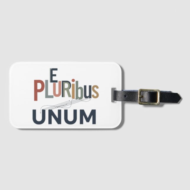 "E Pluribus Unum - Design for Unity Gepäckanhänger (Vorderseite (Horizontal))