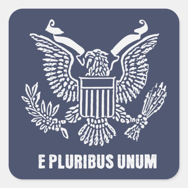 E Pluribus Unum - Patriotische Stickers (Vorderseite)