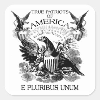 E Pluribus Unum Quadratischer Aufkleber