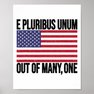 E Pluribus Unum USA-Flagge Für Frauen Männer Poster