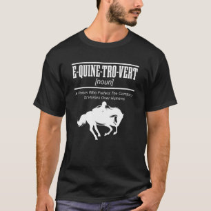 E QUINE TRO VERT Reitsport Reiten Pferd T-Shirt